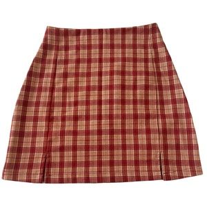 Brandy Melville, Plaid, Tartan, Mini Skirt, X-Small, Small